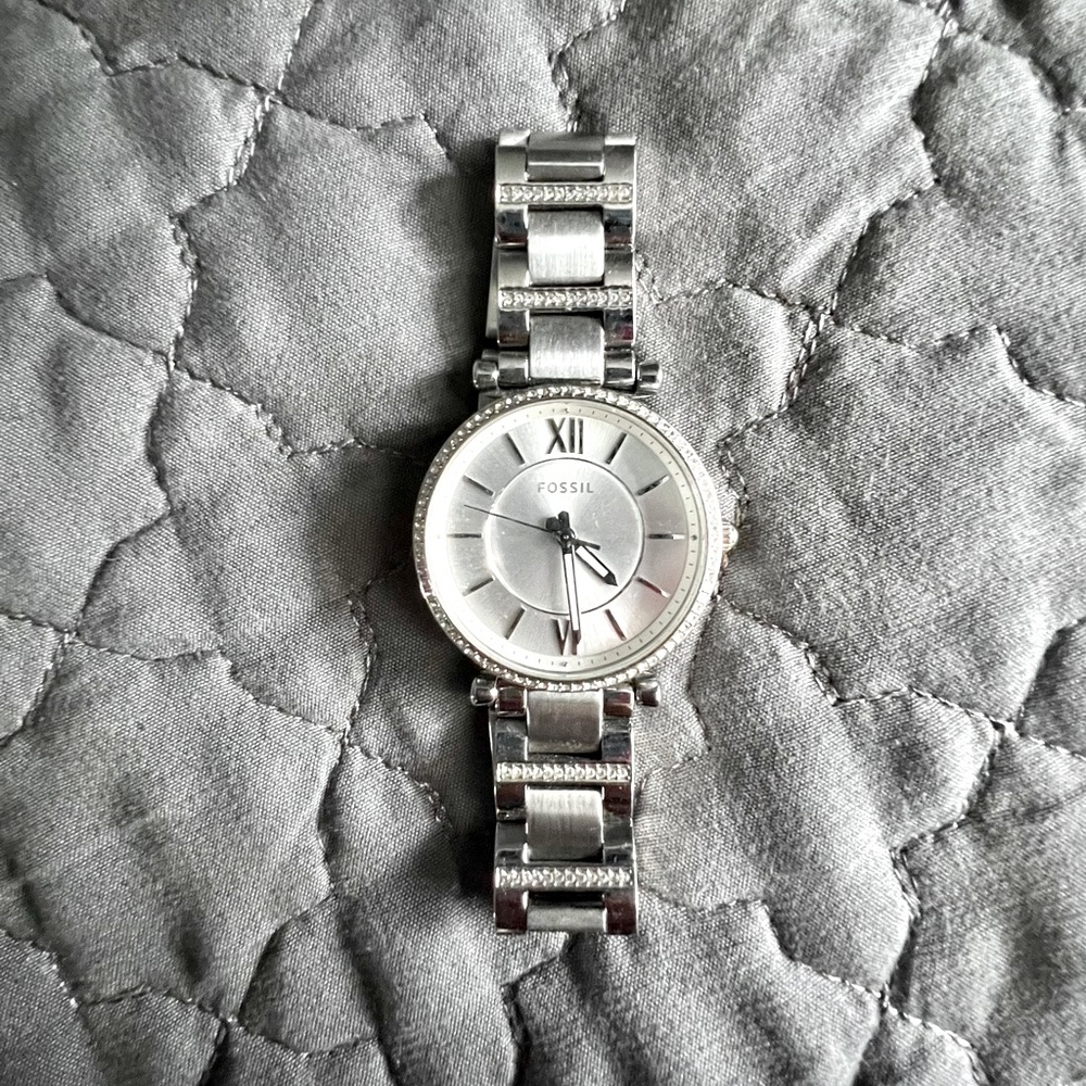 Fossil Carlie Three-Hand Stainless Steel Watch (ES4341)